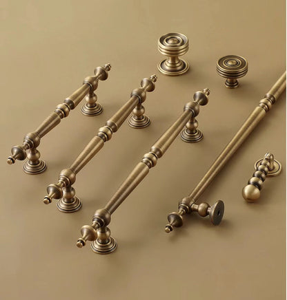 European Style Brass Cabinet Pull, Antique Bronze, Retro Kitchen Hardware