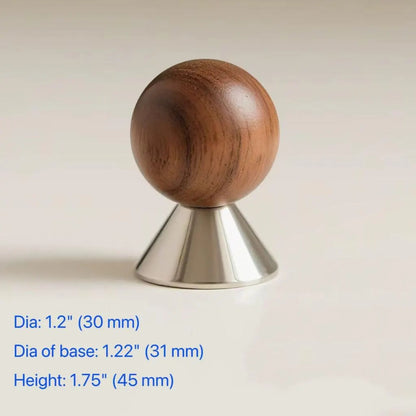 Walnut Chrome Cabinet Knob Drawer Pull Modern Kitchen Hardware