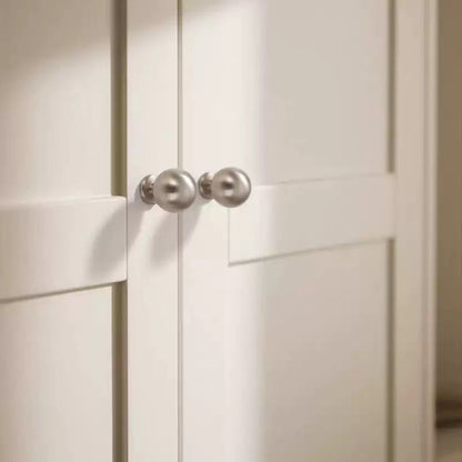 Brushed nickel ball knobs for minimalist interiors
