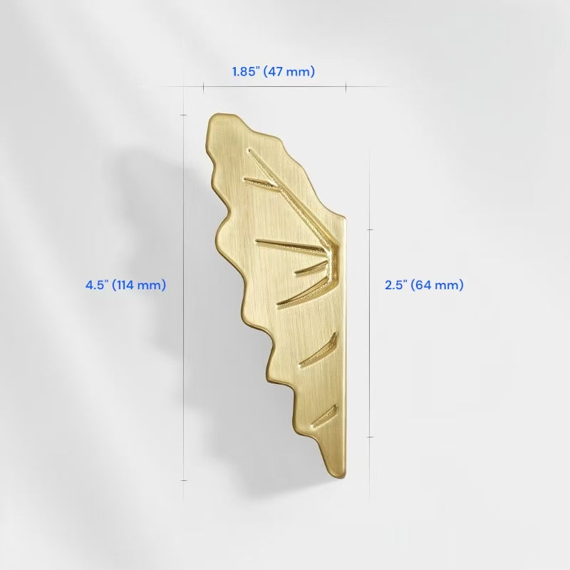 2.5" 3.75" Leaf Cabinet Drawer Pulls, Decorative Hardware