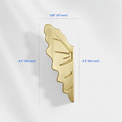 2.5" 3.75" Leaf Cabinet Drawer Pulls, Decorative Hardware
