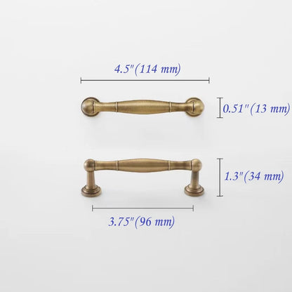 Brass Antique Bronze Cabinet Handles - 96 128 192 mm