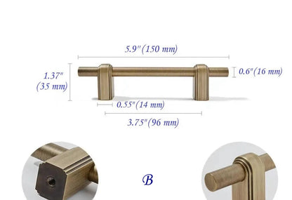 Brass Bar Handles Antique Bronze Cabinet Pulls Solid Classic