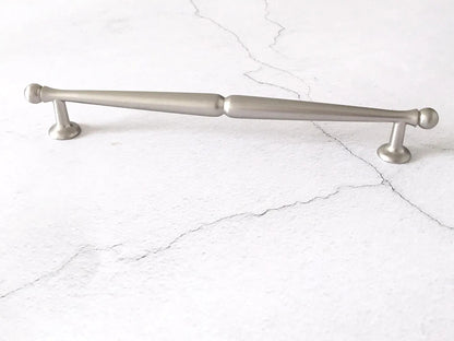 Brushed Nickel Cabinet Bar Handles, Kitchen Hardware, 3.75" 5" 7.5" Centers
