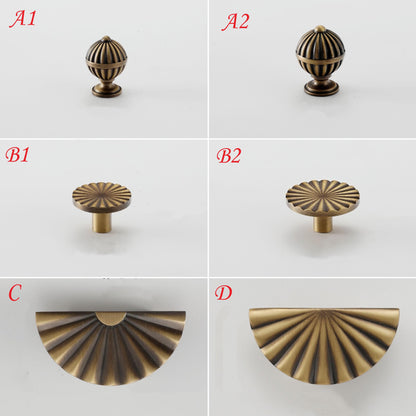 Modern Sunburst Semicircle Cabinet Pulls, Solid Brass, Half Circle, Mid Century Modern Kitchen Hardware