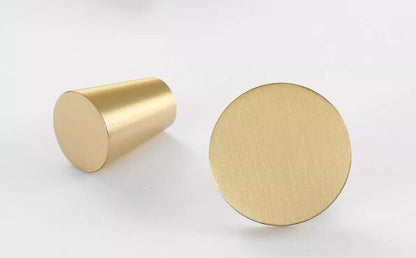 Solid Brass Cabinet Pulls, Simple Minimalist, Brushed Gold Brass, Matte Black