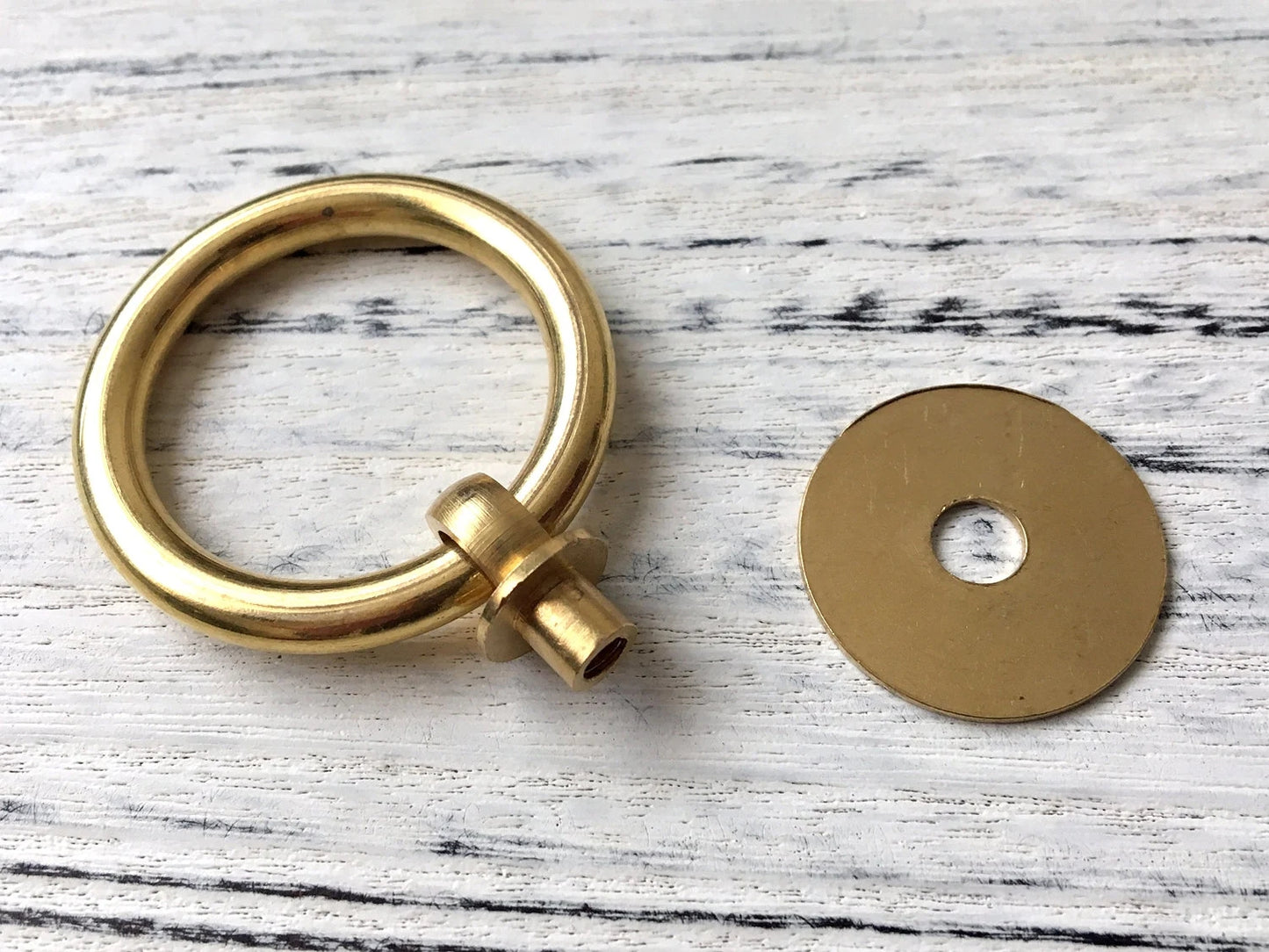 Multiple Sizes Drop Ring Pulls, Antique Bronze/Unlaquered Brass