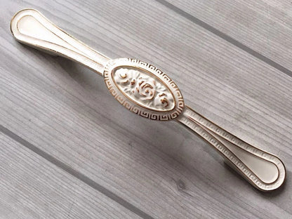 2.5" 3.75" 5" Creamy White Cabinet Handle, Zinc Alloy