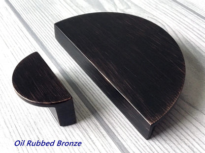1.25" 2.5" Centers Half Moon Drawer Pulls, Mid Century Modern MCM Kitchen Hardware