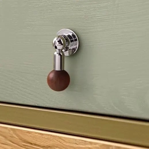 Walnut Solid Brass Pendant Drawer Pull, Drop Cabinet Knobs, Polished Chrome, Antique Bronze