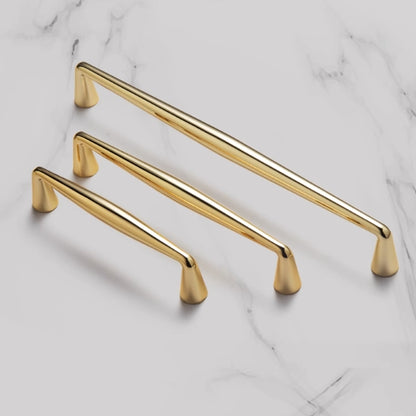 3.75" 5" 7.5" Polished Gold Drawer D Pull & Oval Dresser Knob - Luxury Kitchen Cabinet Door Handle