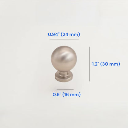 Brushed Nickel Cabinet Knobs, Zinc Alloy, Modern Drawer Pulls