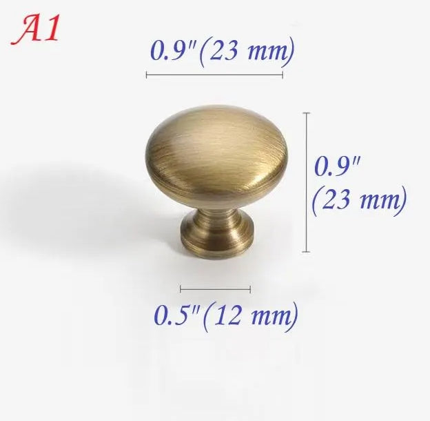 Solid Brass Cabinet Knob with Backplate, Antique Bronze, Victorian Round Floral Knob