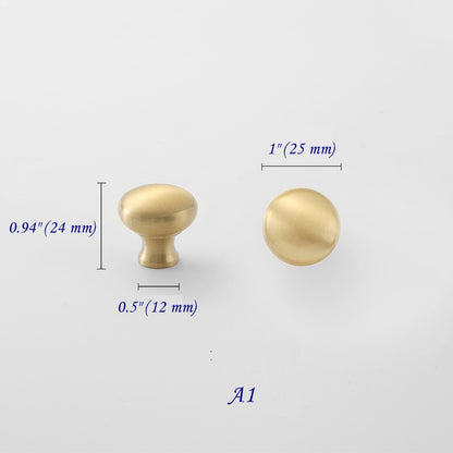 Brushed Brass Cabinet Pulls, Drawer Knobs, MCM Kitchen Hardware