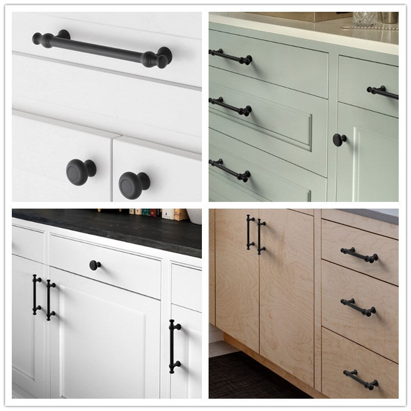 Black Cabinet Pull, Modern Kitchen Hardware, Wardrobe Door Handle