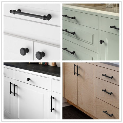 Black Cabinet Pull, Modern Kitchen Hardware, Wardrobe Door Handle