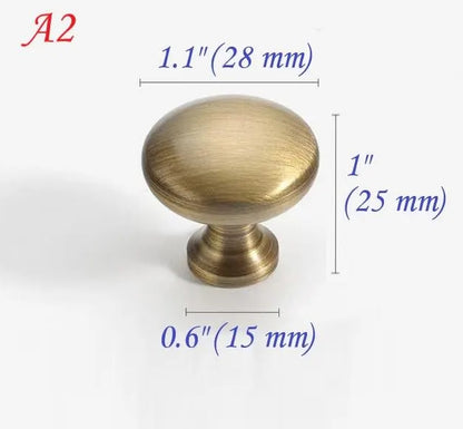 Solid Brass Cabinet Knob with Backplate, Antique Bronze, Victorian Round Floral Knob
