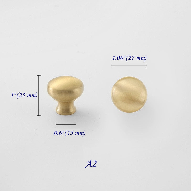 Brushed Brass Cabinet Pulls, Drawer Knobs, MCM Kitchen Hardware
