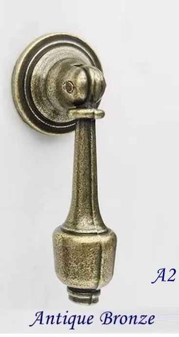 Vintage Style Drop Ring Drawer Pull Antique Bronze