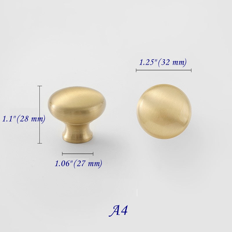 Brushed Brass Cabinet Pulls, Drawer Knobs, MCM Kitchen Hardware