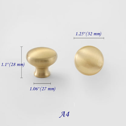 Brushed Brass Cabinet Pulls, Drawer Knobs, MCM Kitchen Hardware