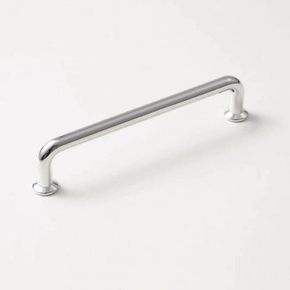 Polished Chrome Cupboard D Handle | Minimalist Cabinet Pull - 96 128 192 mm