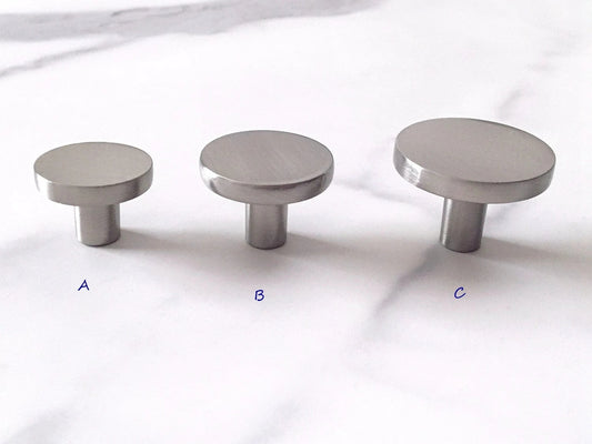 Nickel Slim Square Cabinet Handle, Half Moon Drawer Pull, Geometric Minimalist Kitchen Hardware