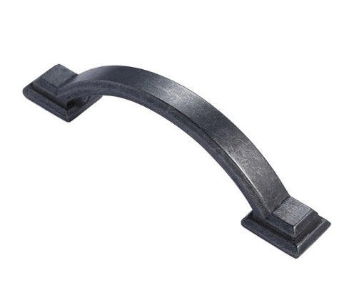 3" Bow Drawer Pull & Rectangular Knob - Rustic/Industrial