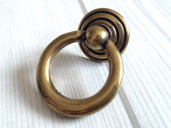 3.5" 4.25" Antique Bronze Swing Bail Drawer Handle & Drop Ring Pulls - LynnsHardware