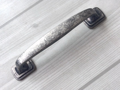 3.75" 5" Antique Pewter Cabinet Pulls - Rustic/Industrial