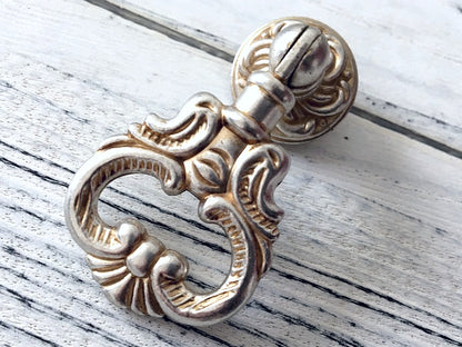 French Country Cabinet Ring Pulls - Antique Silver