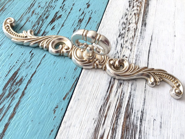 French Country Cabinet Ring Pulls - Antique Silver