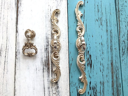 French Country Cabinet Ring Pulls - Antique Silver