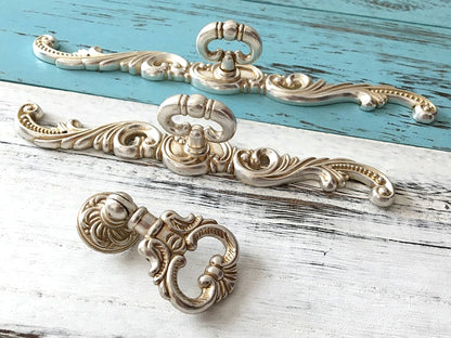 French Country Cabinet Ring Pulls - Antique Silver