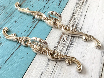 French Country Cabinet Ring Pulls - Antique Silver