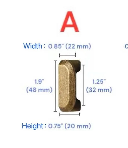 1.25" 3.75" 6.25" Antique Bronze Cabinet Pull - Retro Rustic Style