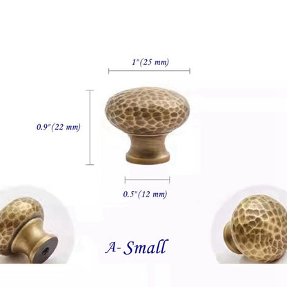 Hammered Antique Bronze Cabinet Bar Pulls, Brass, Rustic Retro Kitchen Hardware