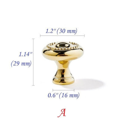 Stylish Polished Brass Cabinet Handles, Shiny Gold Drawer Cup Pulls