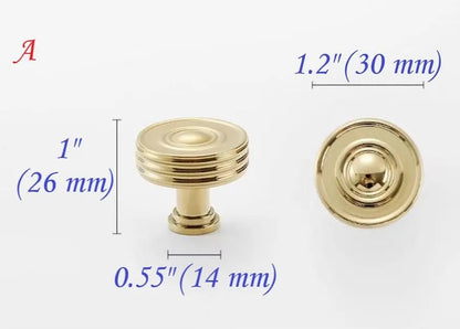Polished Brass Cabinet Bar Pulls European Style Luxury Shiny Gold