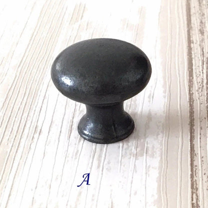 3.5" Drawer Pulls Drop Handles Antique Black Vintage Style Hardware
