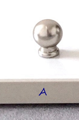 Nickel Round Drawer Knobs, Zinc Alloy & Stainless Steel, Minimal Cabinet Hardware