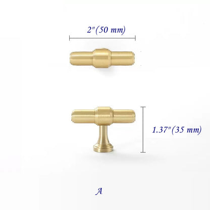Minimalism Cabinet Bar Pulls, Solid Brass, Brushed Gold, Modern Mid Century Kitchen Hardware
