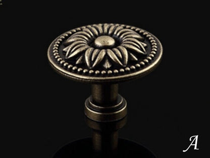 Vintage Style Dresser Drawer Pulls, Antique Bronze, Georgian Cabinet Hardware