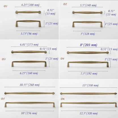 Antique Bronze Cabinet D Pulls & Drawer Knobs, Simple Classic Kitchen Hardware