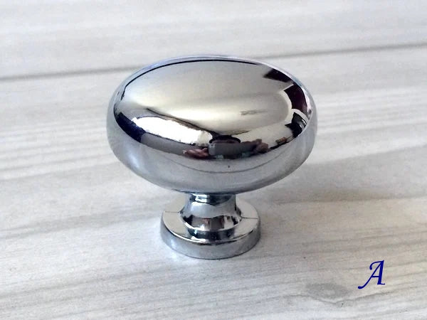 Cup Drawer Pull and Knobs, Polished Chrome, 3.5" 3.75" 4.75" Centers