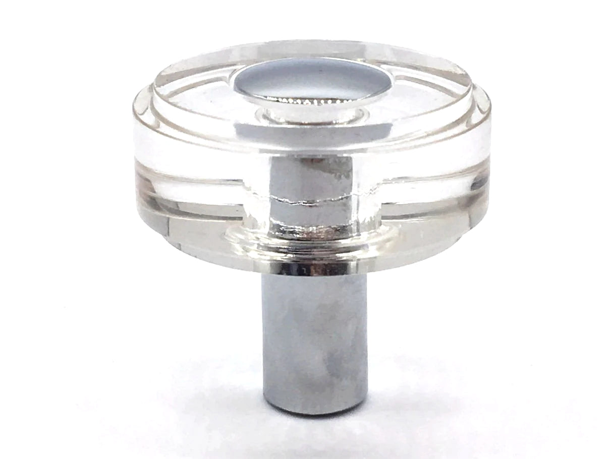 Acrylic Cabinet Door Pull with Chrome center