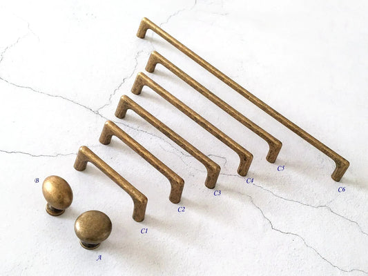 Antique Bronze Drawer Pulls Hardware Kitchen Cabinet Handles Dresser Knobs Retro