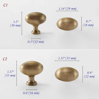 Poignées de tiroir et d'armoire en laiton bronze antique 96, 128, 192, 256 mm | Lynns Hardware