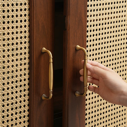 Aged bronze drawer d shaped pulls for retro traditional decor