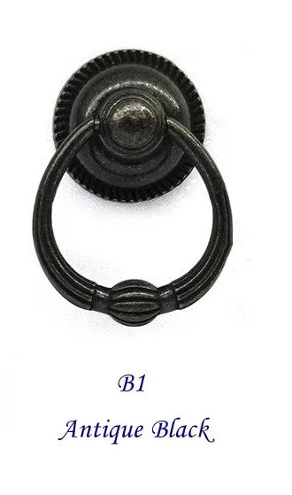 Vintage Style Drop Ring Drawer Pull Antique Bronze